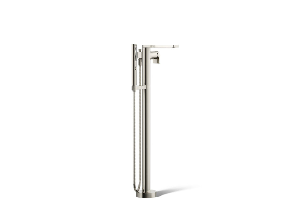 KOHLER K-T73087-4 Composed Floor-mount bath filler trim with handshower, vibrant polished nickel