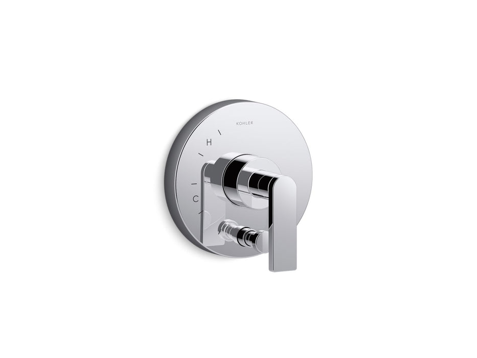 Kohler K-T73117-4 Composed Rite-Temp valve trim with push-button diverter and lever handle