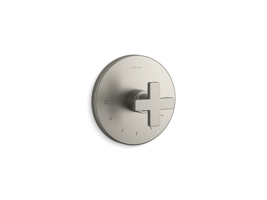 Kohler K-T73133-3 Composed MasterShower temperature control valve trim with cross handle