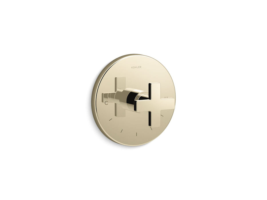 Kohler K-T73133-3 Composed MasterShower temperature control valve trim with cross handle