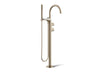 Kohler K-T77984-4 Components Floor-mount bath filler trim with lever handles and handshower
