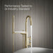 Kohler K-T77984-9 Components Floor-mount bath filler trim with industrial handles and handshower