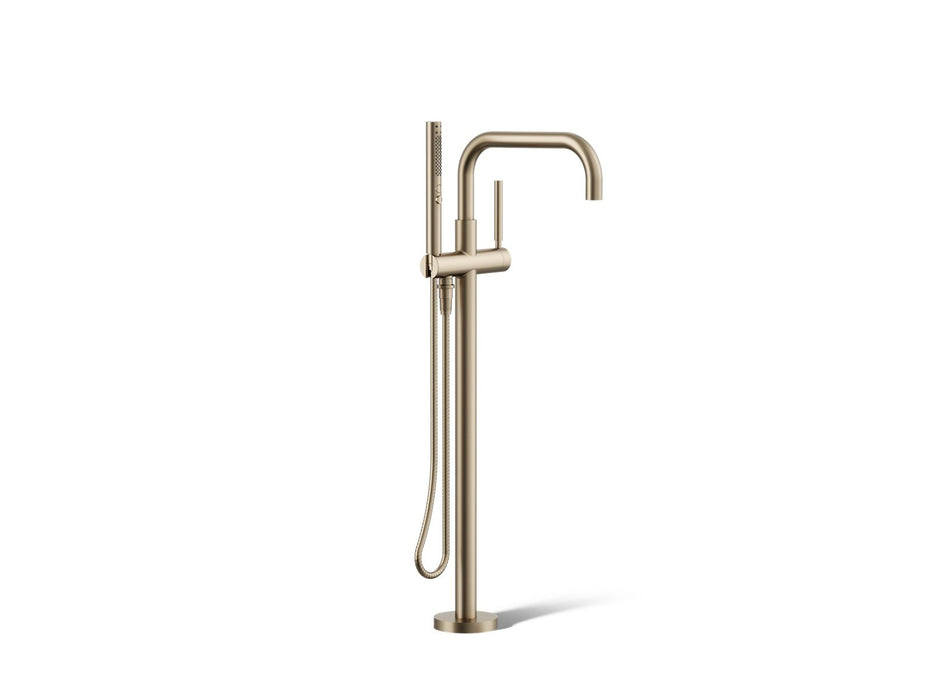 KOHLER K-T97328-4 Purist Floor-mount bath filler trim with handshower