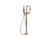 Kohler K-T97328-4 Purist Floor-mount bath filler trim with handshower