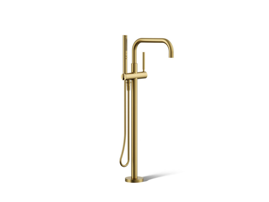 KOHLER K-T97328-4 Purist Floor-mount bath filler trim with handshower