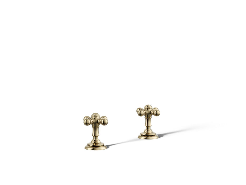 KOHLER K-T98071-3 Artifacts Deck-mount bath faucet handle trim with Cross design