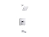 KOHLER K-T99763-4 Honesty Rite-Temp bath and shower trim kit with push-button diverter, 2.5 gpm, polished chrome