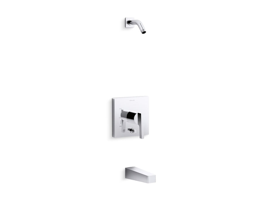 Kohler K-T99763-4L Honesty Rite-Temp bath and shower trim kit with push-button diverter, without showerhead