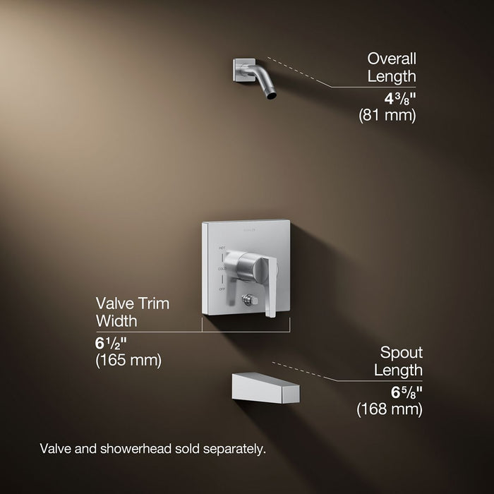 3/4 view of product with dimensions