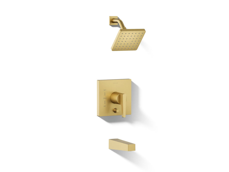 KOHLER K-T99763-4G Honesty Rite-Temp bath and shower trim kit with push-button diverter, 1.75 gpm