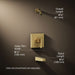 3/4 view of product with dimensions