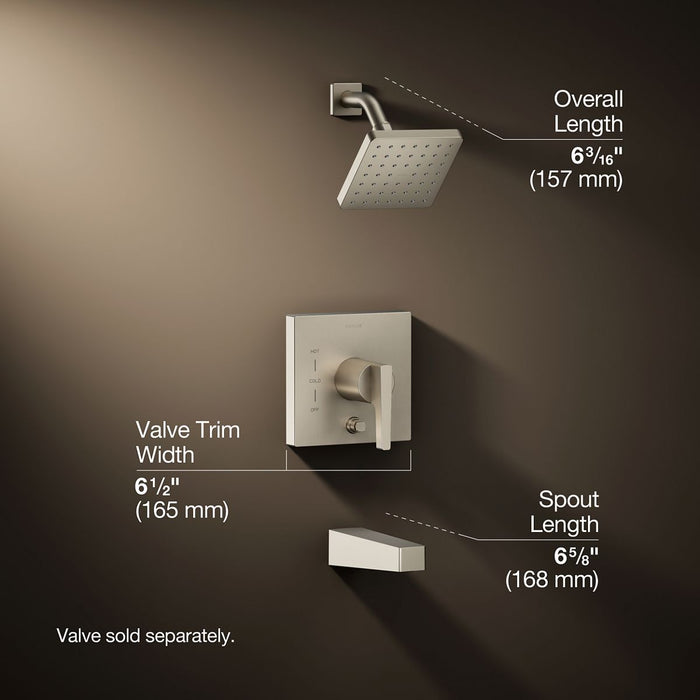 3/4 view of product with dimensions