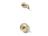KOHLER K-TLS14422-3 Purist Rite-Temp shower trim kit with cross handle, without showerhead