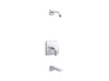 Kohler K-TLS23502-4 Parallel Rite-Temp bath and shower trim kit, without showerhead