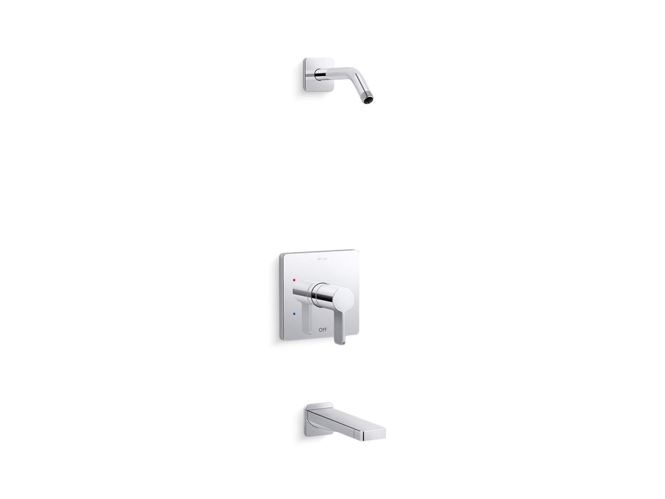 Kohler K-TLS23502-4 Parallel Rite-Temp bath and shower trim kit, without showerhead