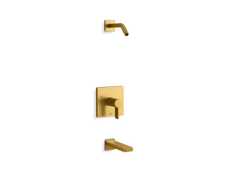 Kohler K-TLS23502-4 Parallel Rite-Temp bath and shower trim kit, without showerhead