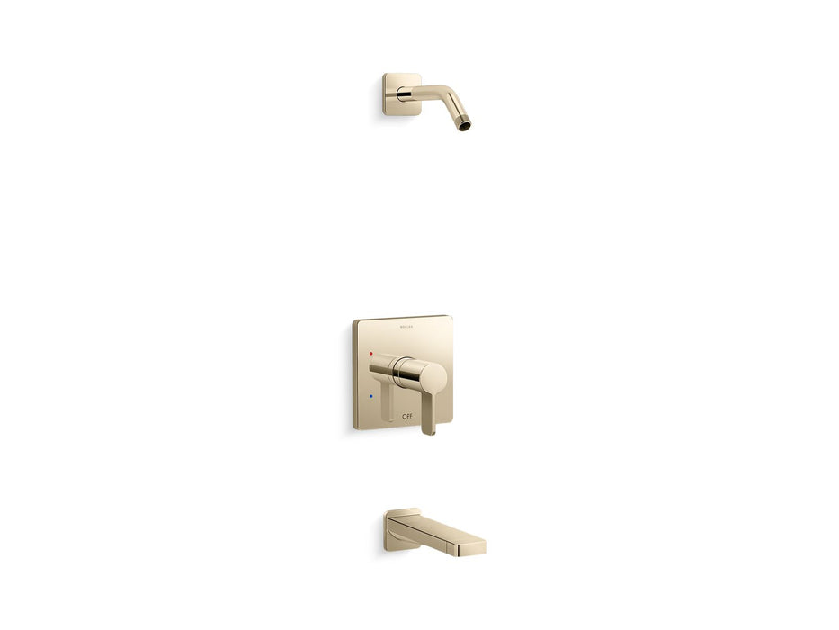 Kohler K-TLS23502-4 Parallel Rite-Temp bath and shower trim kit, without showerhead