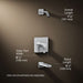 3/4 view of product with dimensions