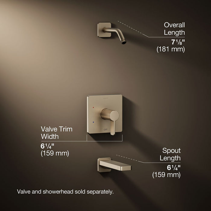 3/4 view of product with dimensions