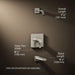 3/4 view of product with dimensions