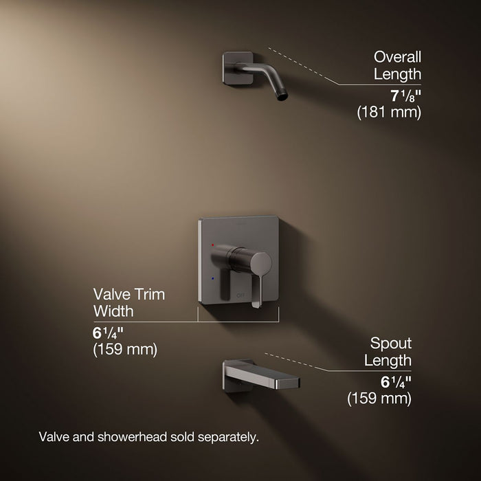 3/4 view of product with dimensions