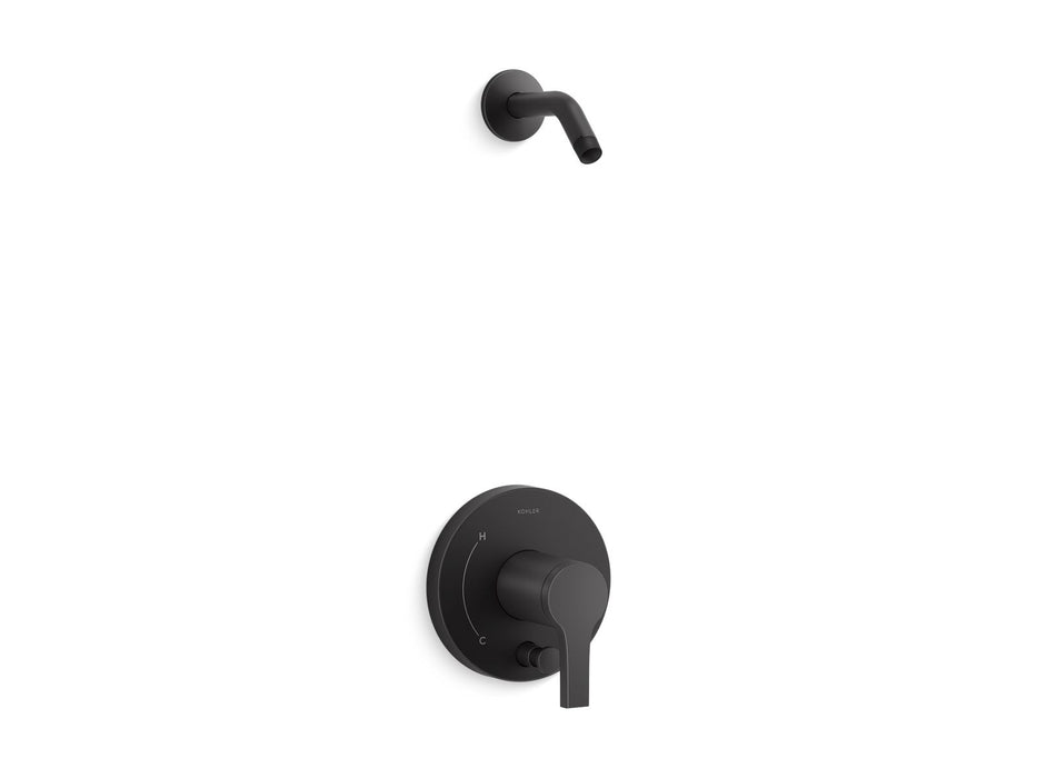 Kohler K-TLS35326-4 Elate Rite-Temp shower trim kit with push-button diverter, without showerhead