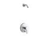 Kohler K-TLS35326-4 Elate Rite-Temp shower trim kit with push-button diverter, without showerhead