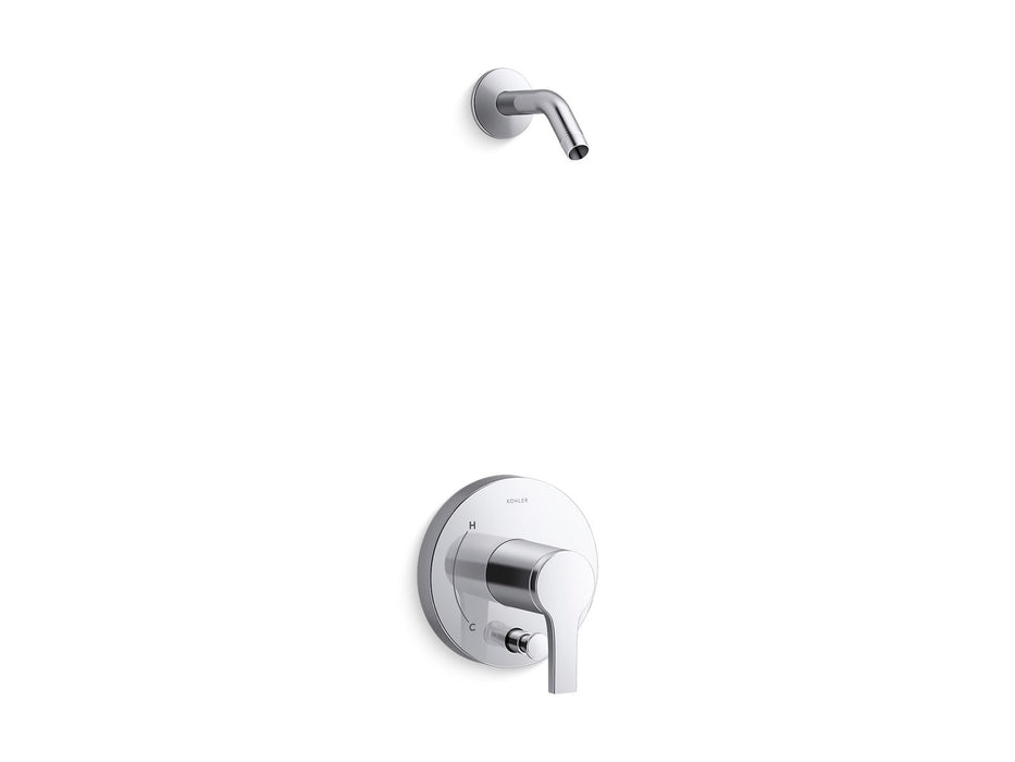 Kohler K-TLS35326-4 Elate Rite-Temp shower trim kit with push-button diverter, without showerhead