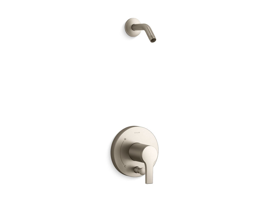 Kohler K-TLS35326-4 Elate Rite-Temp shower trim kit with push-button diverter, without showerhead