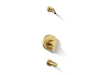 KOHLER K-TLS35327-4 Elate Rite-Temp bath and shower trim kit with push-button diverter, without showerhead