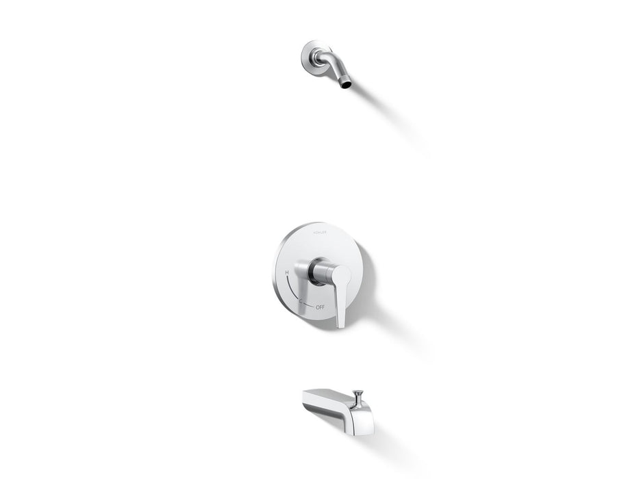 Kohler K-TLS97074-4 Pitch Rite-Temp bath and shower trim kit, without showerhead