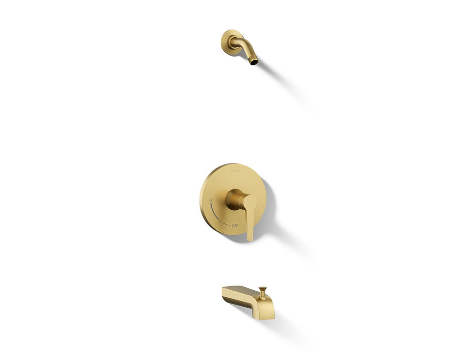 Kohler K-TLS97074-4 Pitch Rite-Temp bath and shower trim kit, without showerhead