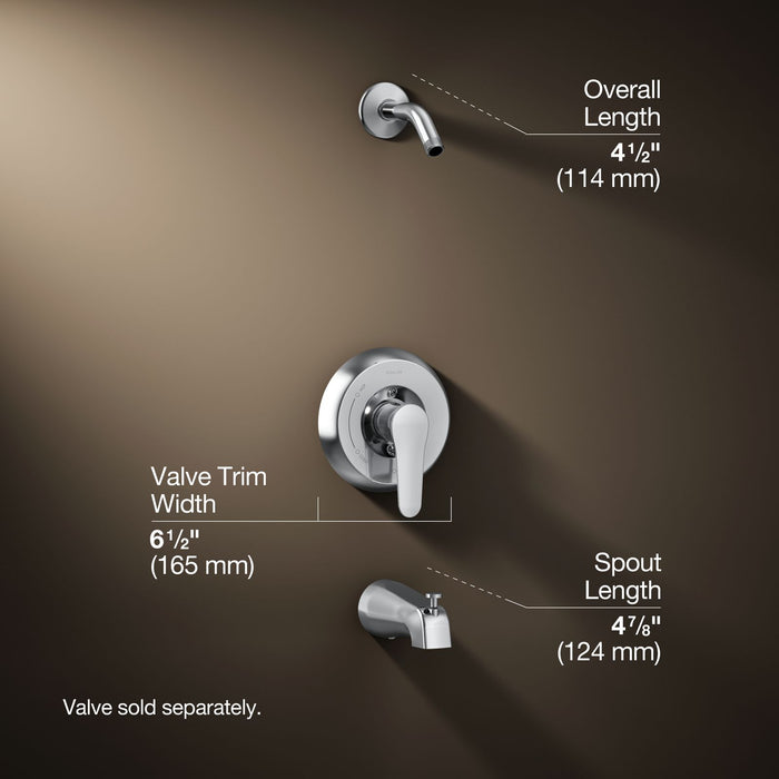 KOHLER K-TLS98007-4 July Rite-Temp bath and shower trim kit, without showerhead