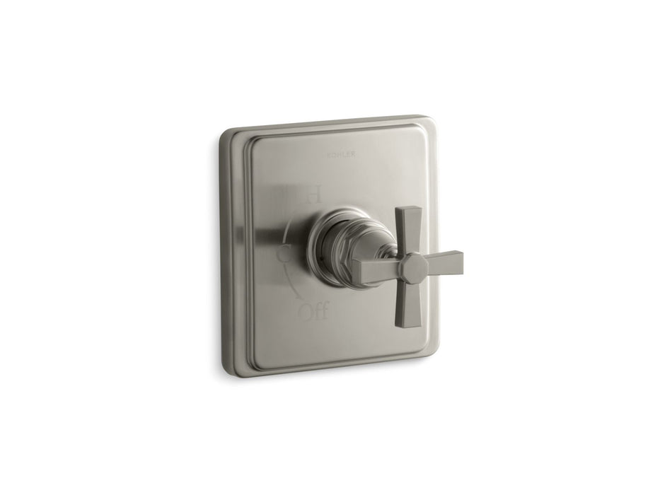Kohler K-TS13135-3A Pinstripe Rite-Temp valve trim with cross handle