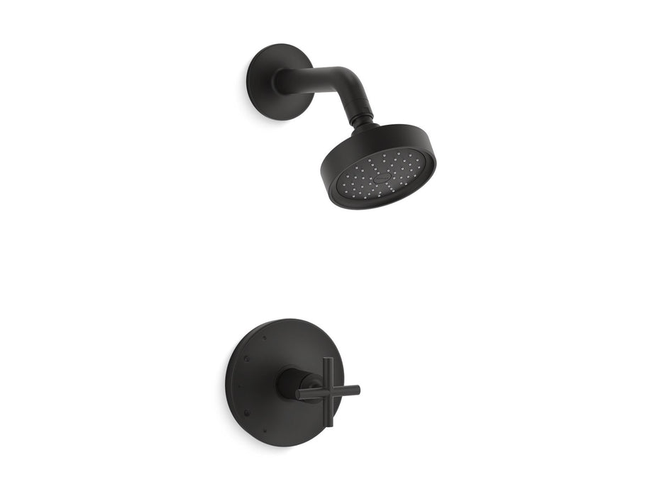 Kohler K-TS14422-3G Purist Rite-Temp shower trim kit with cross handle, 1.75 gpm