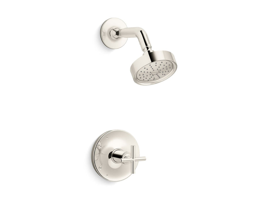 Kohler K-TS14422-3G Purist Rite-Temp shower trim kit with cross handle, 1.75 gpm
