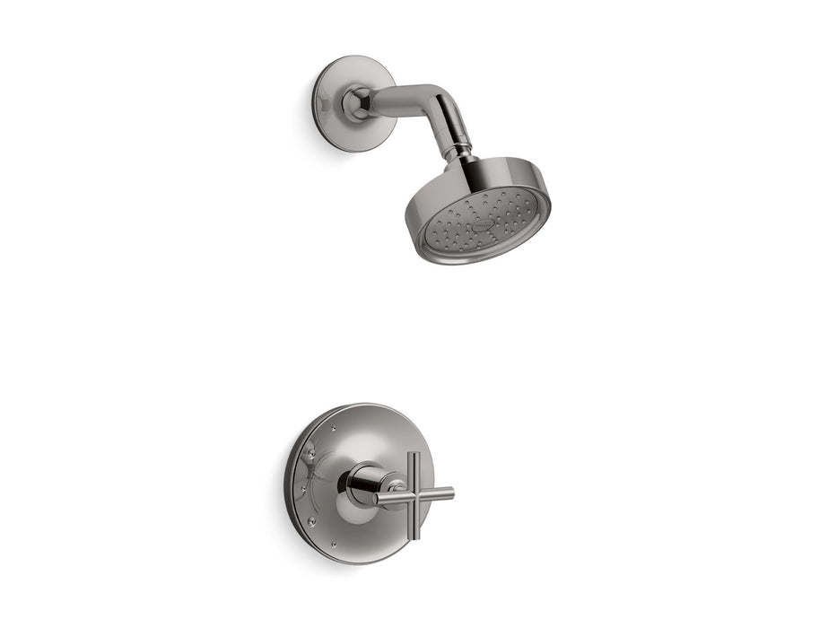 Kohler K-TS14422-3G Purist Rite-Temp shower trim kit with cross handle, 1.75 gpm