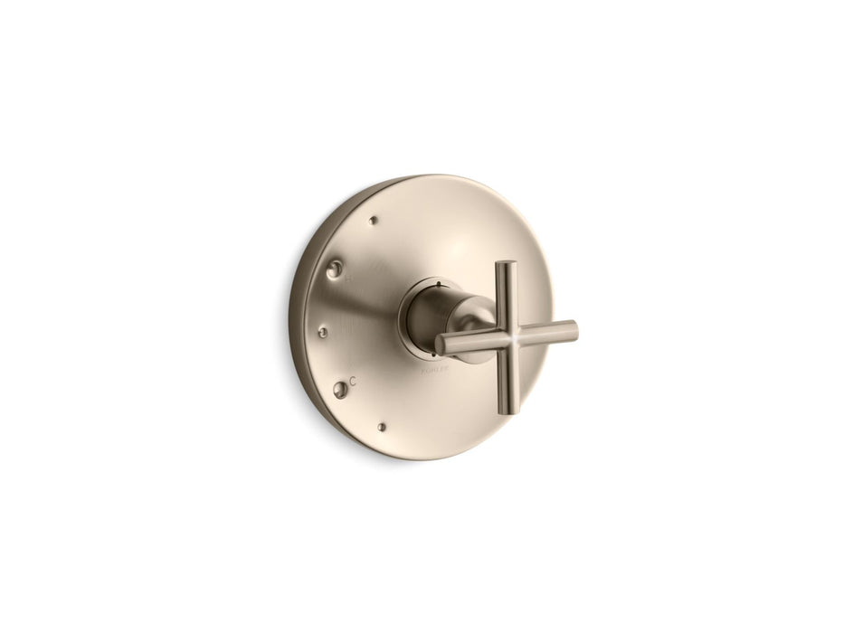 Kohler K-TS14423-3 Purist Rite-Temp valve trim with cross handle