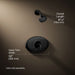 3/4 view of product with dimensions