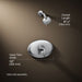 3/4 view of product with dimensions