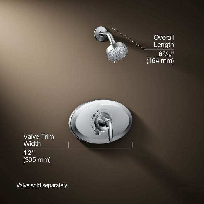 3/4 view of product with dimensions