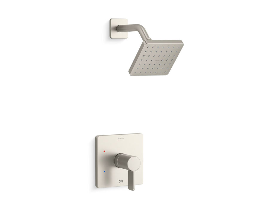 KOHLER K-TS23503-4 Parallel Rite-Temp shower trim kit, 2.5 gpm, vibrant brushed nickel