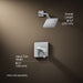 3/4 view of product with dimensions