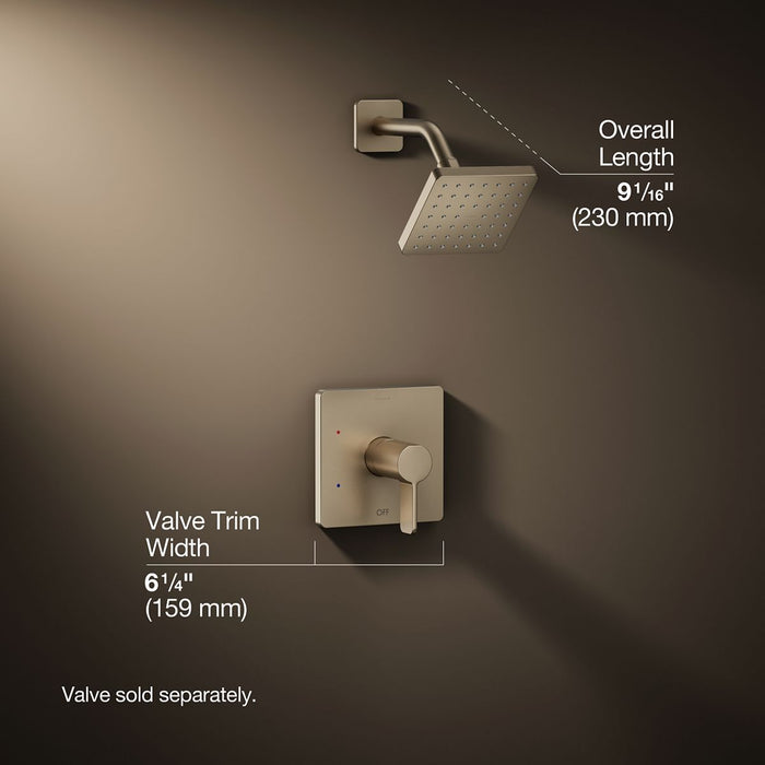3/4 view of product with dimensions