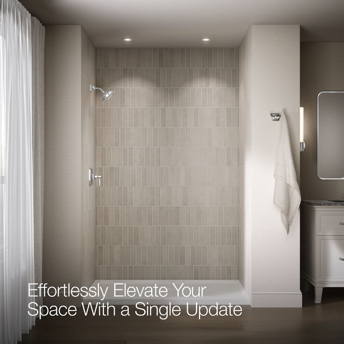 Up to 2 walls & multiple product categories visible, 1-point perspective