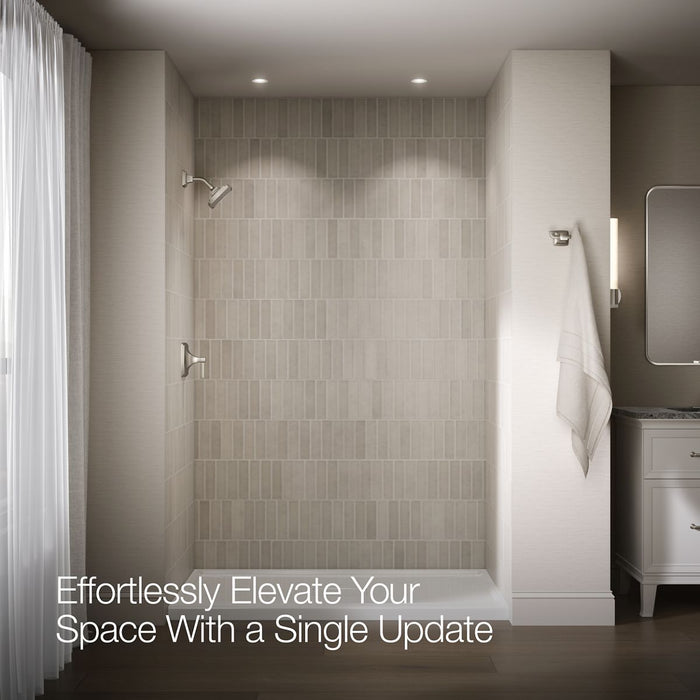 Up to 2 walls & multiple product categories visible, 1-point perspective