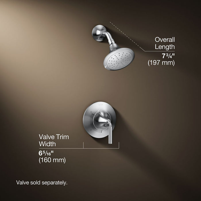 3/4 view of product with dimensions