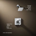 3/4 view of product with dimensions