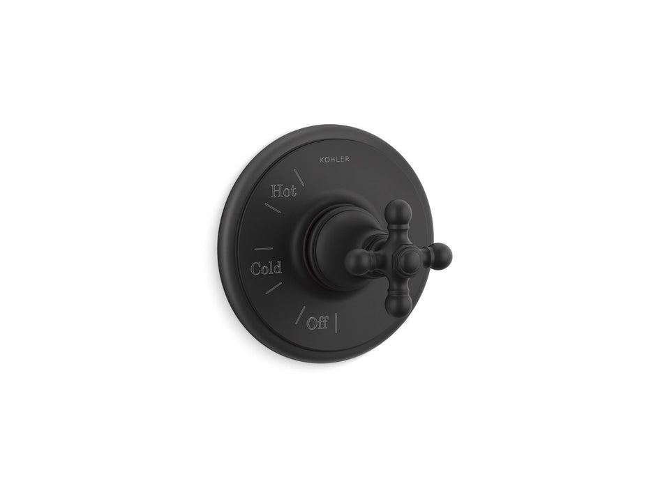 Kohler K-TS72767-3 Artifacts Rite-Temp valve trim with cross handle