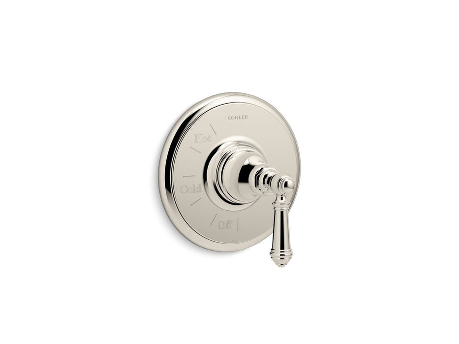 Kohler K-TS72767-4 Artifacts Rite-Temp valve trim with lever handle